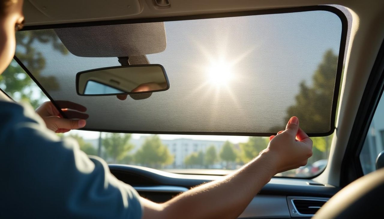 Comment mettre un pare-soleil dans votre voiture efficacement ?