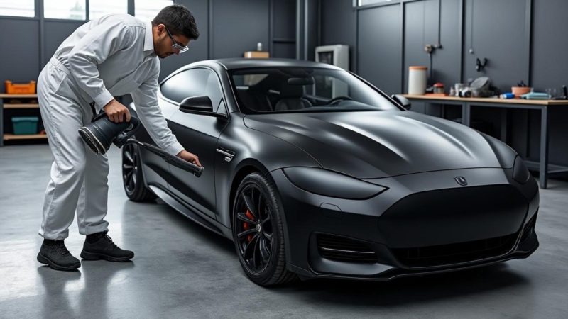 Peindre une voiture en noir mat : étapes essentielles pour un résultat professionnel